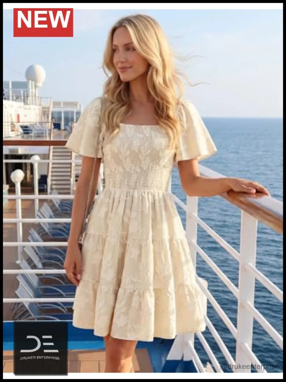 Boho Floral Mini Dress Short Sleeve Square Neck Smocked A-Line Swing Sundress